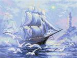 Канва с рисунком "Призрачная бригантина"
