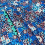Ткань хлопок Орнамент-10612, 125г/м², 100% хлопок, цв.01 синий упаковка 150х300 см