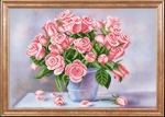 Ткань с рисунком "Ароматные розы"