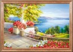 Ткань с рисунком "Цветочный пейзаж"