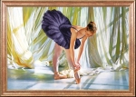 Ткань с рисунком "Балерина"