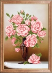 Ткань с рисунком "Свежие розы"