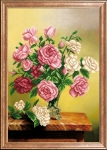 Ткань с рисунком "Розы деликатные"