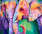 Алмазная мозаика "Мудрость слонов"