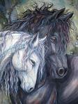 Алмазная мозаика "Пара лошадей"