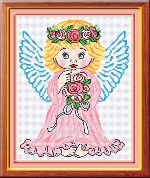 Набор для вышивания "Ангел в розовом"