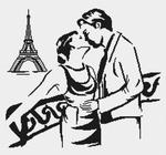 Набор для вышивания "Поцелуй в Париже" (графика)