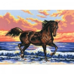 Канва с рисунком "Лошадь"