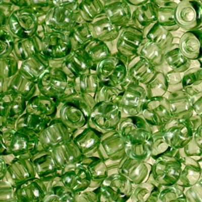 Бисер 01163 серо-зеленый прозрачный