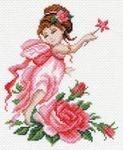 Канва с рисунком "Фея роз"