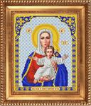 Ткань с рисунком "Богородица Леушинская. Аз есмь с вами и никтоже на вы"