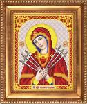 Ткань с рисунком "Пресвятая Богородица Семистрельная"