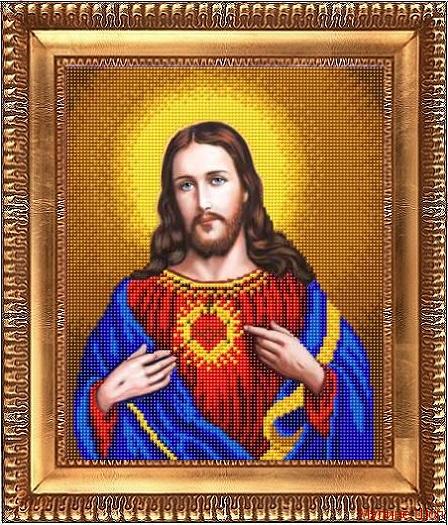 Ткань с рисунком "Открытое сердце Иисуса"