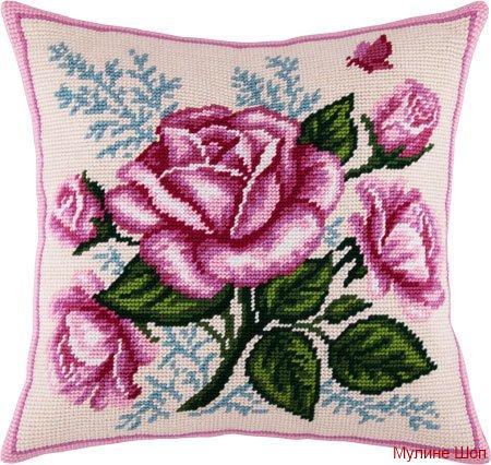 Набор для вышивания Подушка "Букет роз"