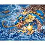Канва с рисунком "Сказочный дракон"