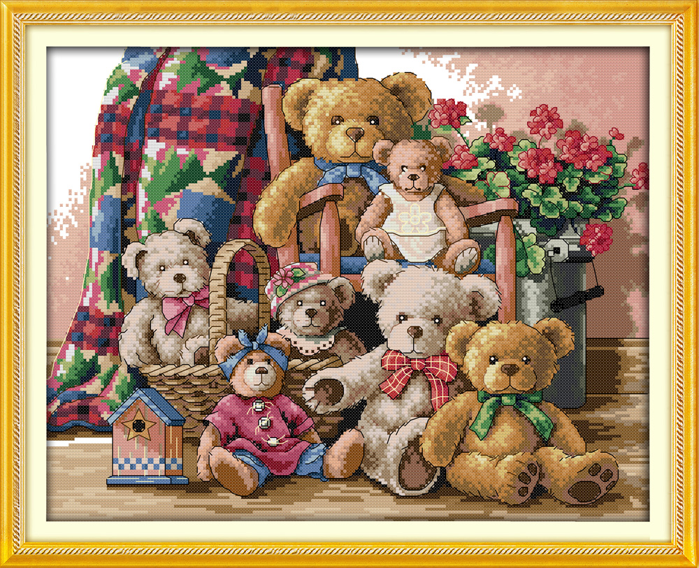Набор для вышивания "Семья медведей"