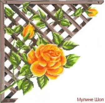Набор для вышивания "Ветвистая желтая роза"