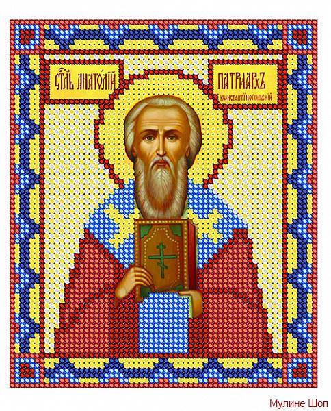 Ткань с рисунком Икона "Святой Анатолий Патриарх Константинопольский"