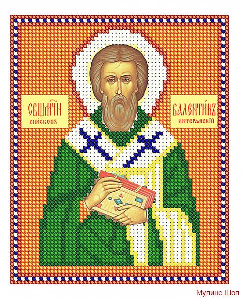 Ткань с рисунком Икона "Священномученик Валентин Интерамский"