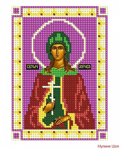 Ткань с рисунком Икона "Святая Мученица Лариса Готфская"