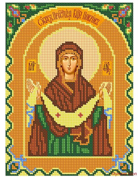 Ткань с рисунком "Покров Пресвятой Богородицы"