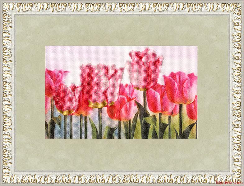 Набор для вышивания "Розовые тюльпаны"