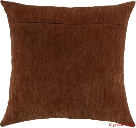 Обратная сторона подушки 40x40 см, коричневый