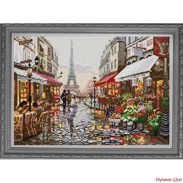Ткань с рисунком "Прогулка по Парижу"