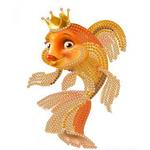 Ткань с рисунком "Золотая рыбка"