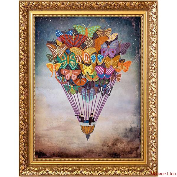 Ткань с рисунком "Воздушные бабочки"