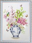 Ткань с рисунком "Букет из орхидей"
