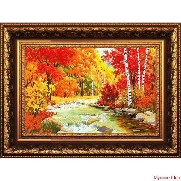 Ткань с рисунком "Золотая осень"