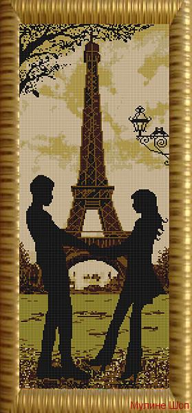 Ткань с рисунком "Париж"
