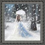 Ткань с рисунком "Леди Зима"