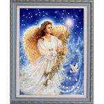 Ткань с рисунком "Рождественский ангел"