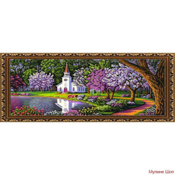Ткань с рисунком "Часовенка"