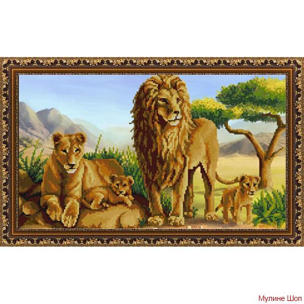 Ткань с рисунком "Львы"