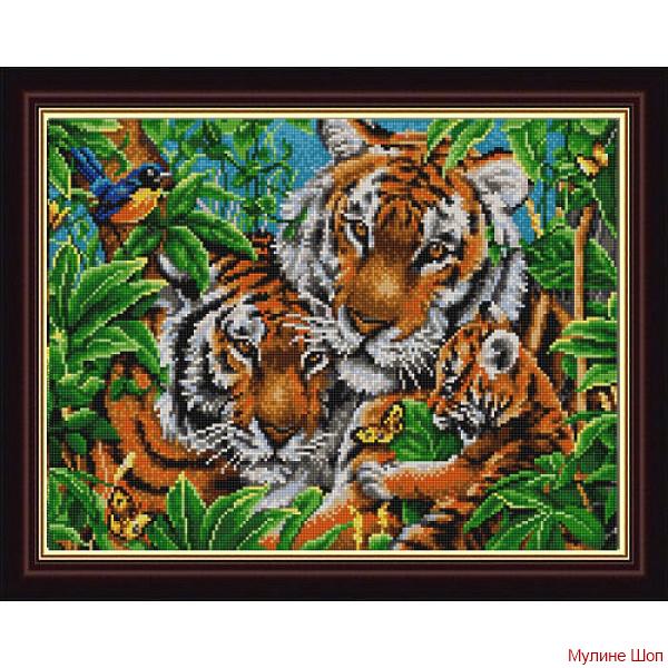 Ткань с рисунком "Тигры"