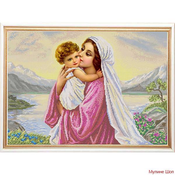 Ткань с рисунком "Мать и дитя"
