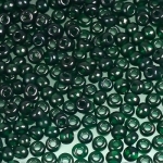Бисер 50150 т. т. зеленый прозрачный
