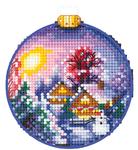 Набор для вышивания "Новогодние шары. Зимний пейзаж"