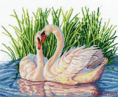 Набор для вышивания "Пара лебедей"