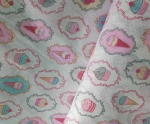 Ткань хлопок Пироженое, 125г/м², 100% хлопок, цв. 01 розовый упаковка 150х300 см