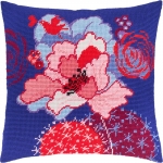 Набор для вышивания Подушка "Синий цветок"