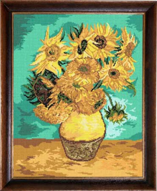 Канва с рисунком "13 подсолнухов" Ван Гог