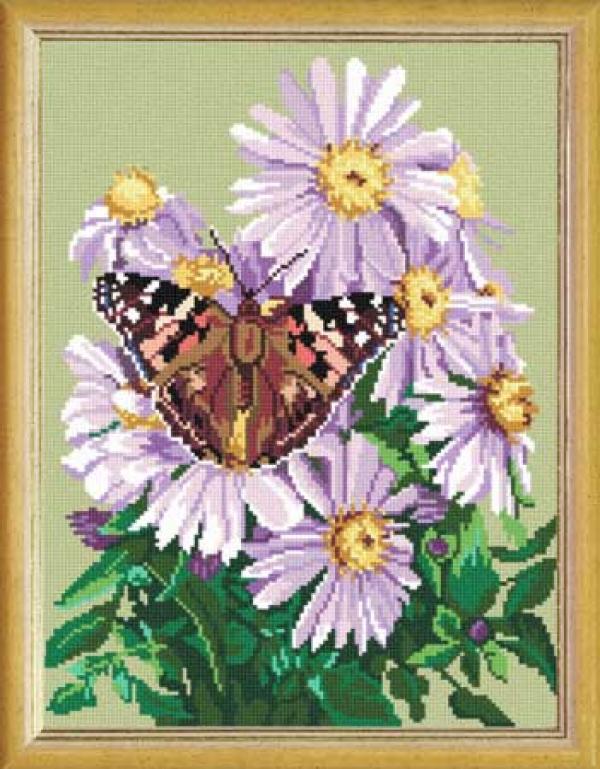 Канва с рисунком "Бабочка на покровке"