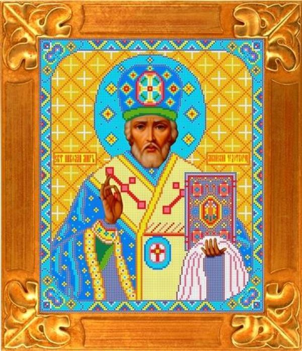 Ткань с рисунком Икона "Святой Николай Чудотворец"