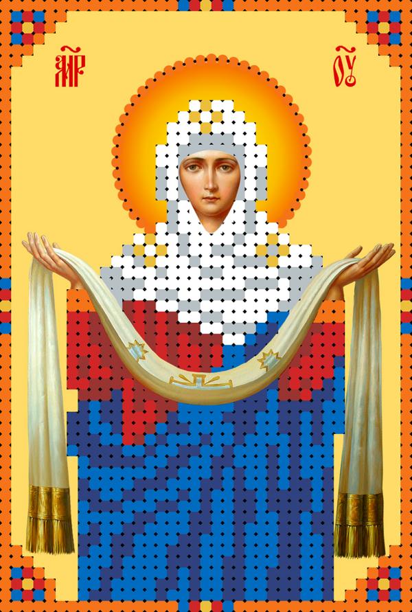 Ткань с рисунком Икона "Покров Пр.Богородицы"