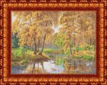 Ткань с рисунком "Осень в отражении"