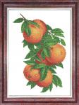 Ткань с рисунком "Ветка с апельсинами"